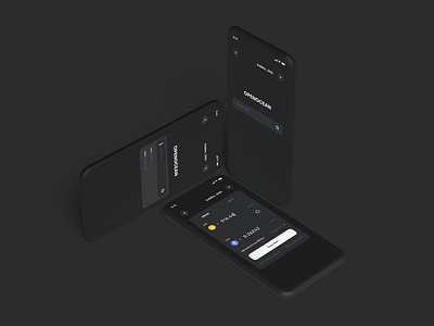 Crypto DeFi Dark Theme app bitcoin blockchain btc crypto defi minimal minimalist ui ux wallet