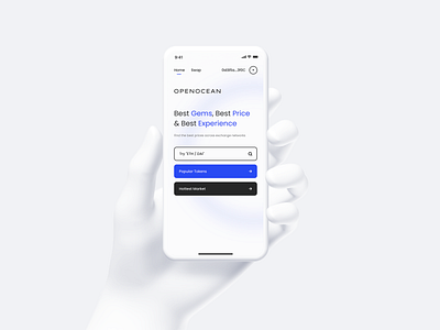 Openocean - Crypto DeFi Home Page app bitcoin blockchain btc crypto landingpage minimal minimalist ui ux wallet