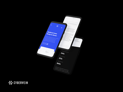 CyberVein Cases page for mobile bitcoin blockchain branding btc crypto landingpage minimal minimalist ui ux