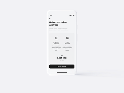 ONTO Wallet Pro Analitics app bitcoin blockchain btc crypto minimal minimalist ui ux wallet