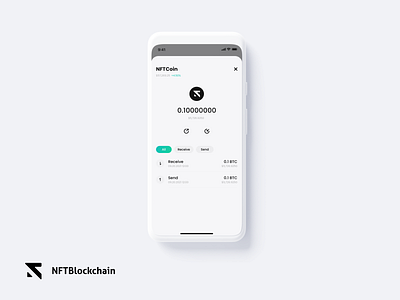 NFT Wallet - Assets Detail Page app asset bitcoin blockchain btc crypto currency defi minimal minimalist nft ui ux wallet