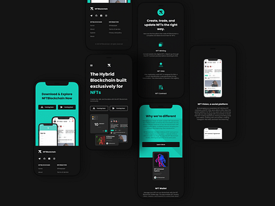 NFTBlockchain Landing Page bitcoin blockchain btc crypto currency download download page exchange homepage landing page minimal minimalist ui wallet web website