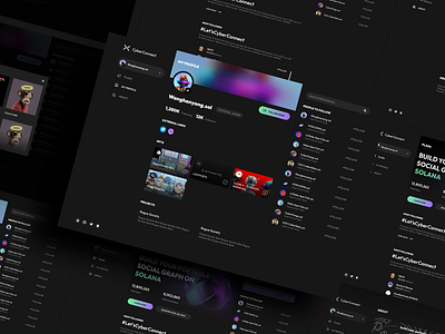 CyberConnect | Web3 Portable Social Graph on SOLANA bitcoin blockchain btc crypto index landingpage minimal minimalist nft profile social ui web web3 website