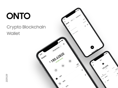 ONTO 2.0 - Crypto Blockchain Wallet app blockchain btc crypto design minimalist ui wallet