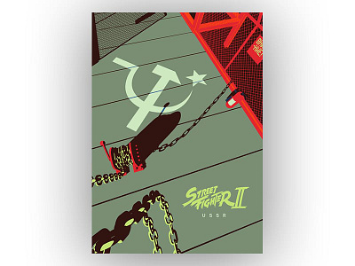Streetfighter 2 - USSR art fanart pop culture poster russia streetfighter ussr video games zangief