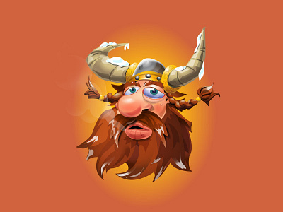 Viking beard helmet vector viking