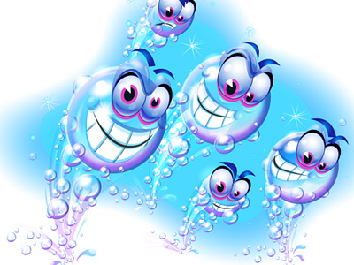 Cleaning Product Illustration adobe illustrator ai bubbles cartoon clean vector