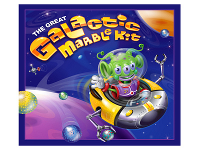 Galactic Marble Kit alien games marbles packaging space spaceship toys