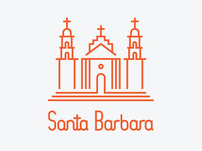 Santa Barbara custom type illustration santa barbara