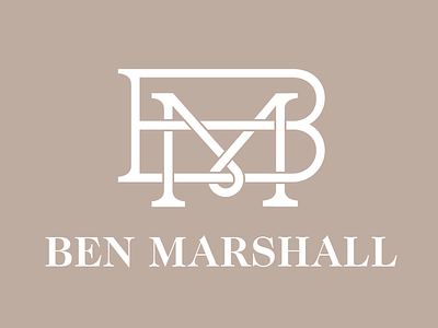 Ben Marshall Monogram Logo ben marshall bm logo monogram