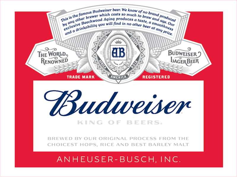 budweiser label