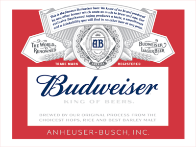 Budweiser Label branding design lettering logo type typography
