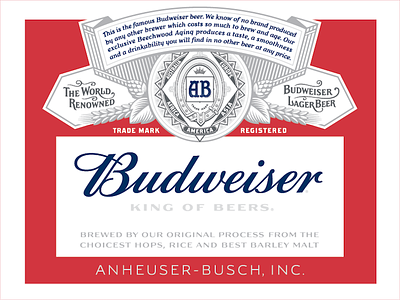 Budweiser Label branding design lettering logo type typography
