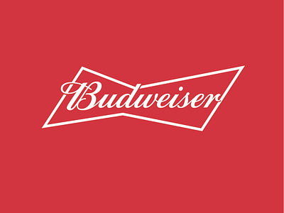 Budweiser Bowtie branding design lettering logo type typography