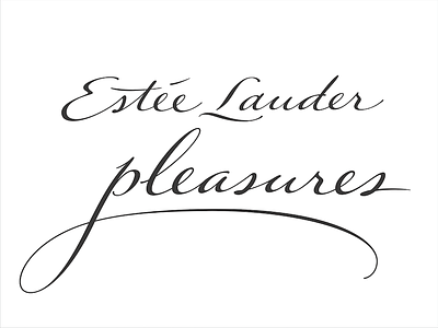 Estee Lauder Pleasures branding design lettering logo type typography