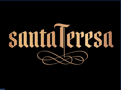 Santa Teresa Rum branding design lettering logo type typography