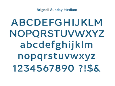 Brignell Sunday Medium branding design font ibtype type typography
