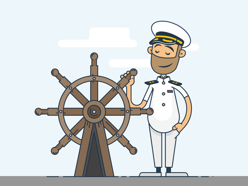 Voyager Captain captain illustration vector voyager