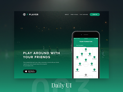 F Player Landing Page