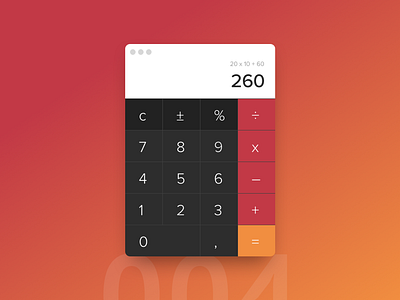 Calculator 004 calculator challenge dailyui gradient minimalist ui ux