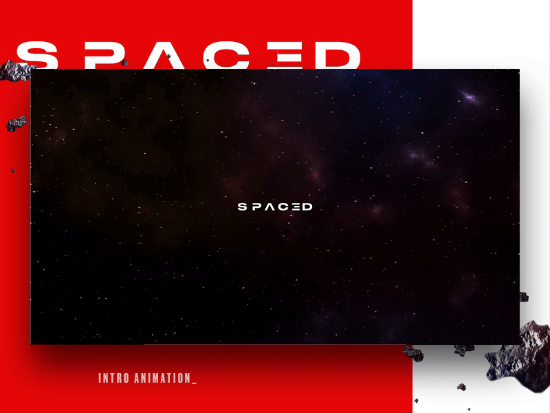 SPACED Homepage // Intro Animation animation futuristic homepage moon planets principle space spaced spacedchallenge travel ui ux