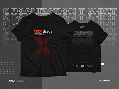 TEDxBraga 2018 Organization T-shirt braga organization t shirt t shirt design ted tedx