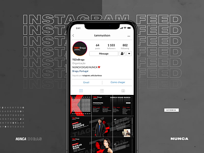 TEDxBraga 2018 Instagram Feed after effects animation feed graphic design identity instagram instagram feed photoshop ted tedx