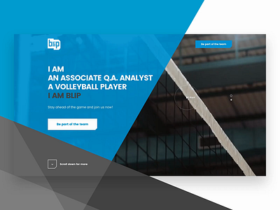 I AM BLIP // Landing Page Desktop First Draft animation blip job landing page player search video