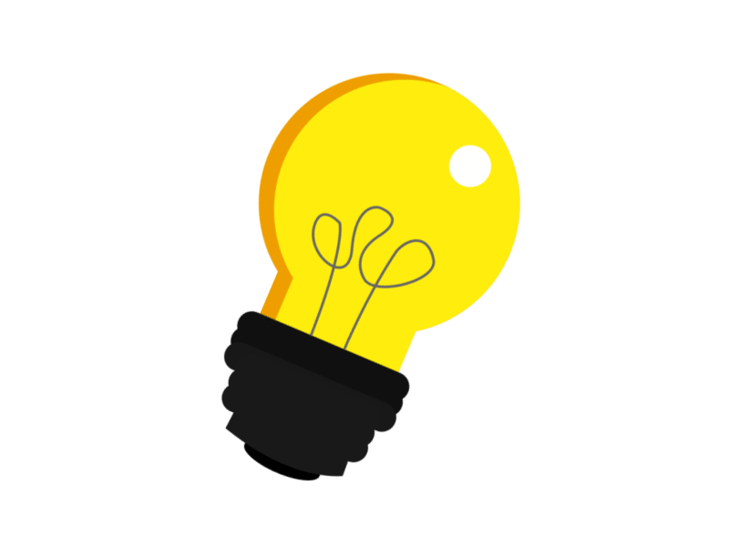 Light bulb animation animation motion graphics