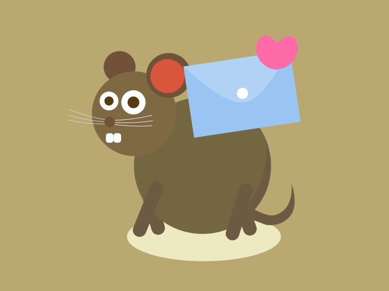 Mouse Email Notification with Love - Animated GIFs