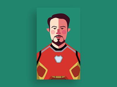 Tony Stark comics design flat flat design geek illustration illustrator iron man marvel movie nerd stark tony tony stark