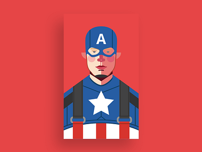 Captain America america avenger avengers capitão américa captain captain america comics design fan art flat flat design flat illustration geek marvel nerd steve rogers vingadores