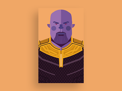 Thanos avenger avengers comics design fan art fanart flat flat design geek illustration marvel movie nerd thanos villain villains vingadores
