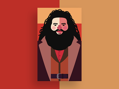 Hagrid design fan art fanart flat flat design geek gryphindor hagrid harry potter harrypotter illustration illustrator jkrowling movie nerd vector