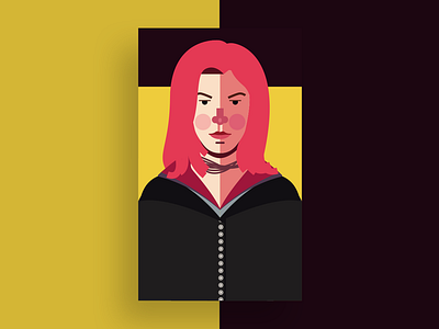 Tonks design fan art fanart flat flat design geek harry potter harrypotter hogwarts hufflepuff illustration illustrator lufa lufa movie nerd tonks vector