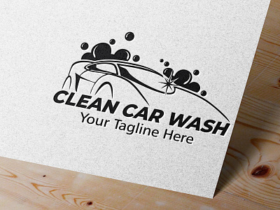 Clean Car Wash Logo Design car wash illustration logo