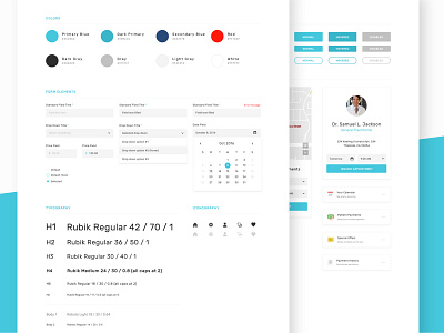 UI Style Guide doctor doctors fields forms medical style guide ui ui kit user interface web app web product website