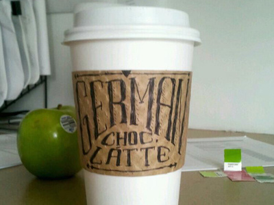 German Chocolate Cake Latte choc chocolate coffee hand drawn latte rebound sharpie type typography