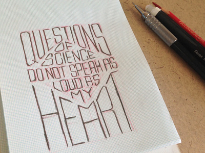 Questions of Science coldplay design lyrics shapes sketch type typography