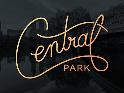 Central Park 2 central park design hand lettering lettering new york nyc script typography vector vintage