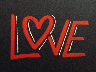 Love heart lettering love red sans type typography