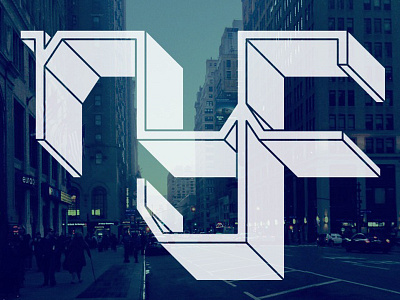 NYC 3d lettering new york nyc perspective type typography