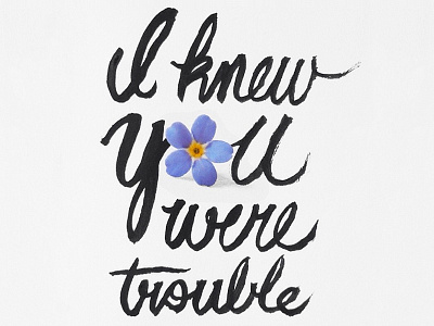 Trouble brush flower lettering lyrics paint taylor swift type typography