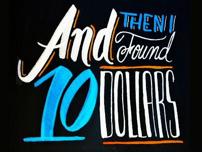 10 Dollars design lettering money type typography