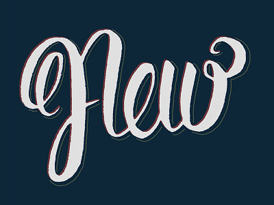 New cursive flourish hand lettering lettering script type typography