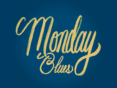 Monday Blues blue hand lettering lettering monday type typography