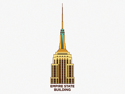 Empire State Building empire state building flat illustration new york new york city vector