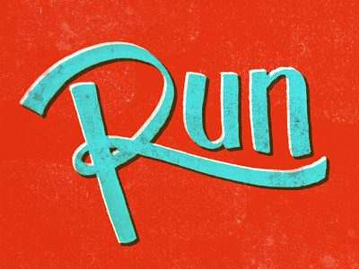 Run design hand lettering lettering run type typography