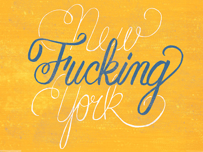 New Fucking York design fuck hand lettering lettering new york nyc type typography