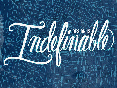 Design is Indefinable